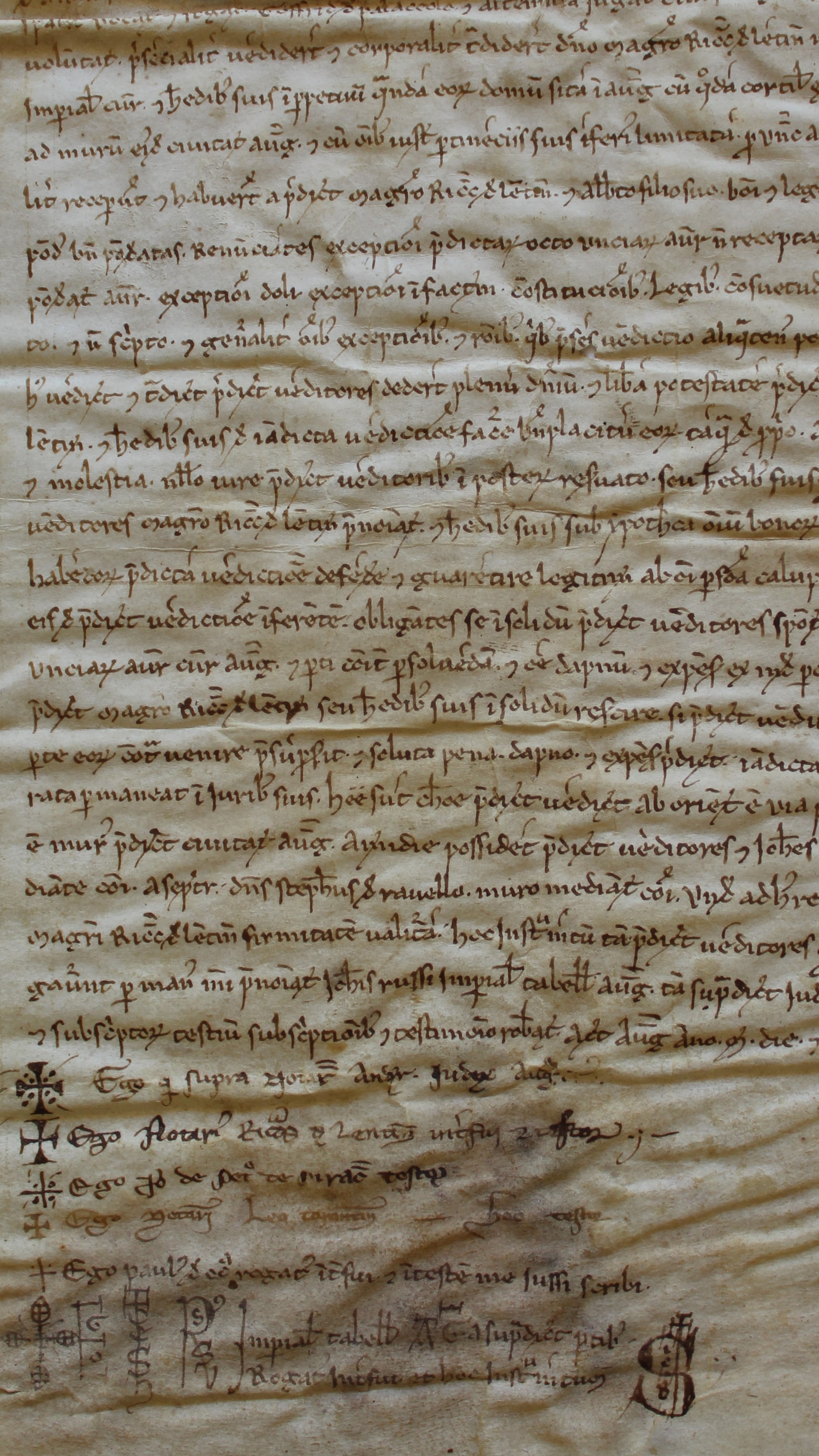 Dal Fondo congregazioni religiose soppresse. Monastero S. Chiara di Lentini, vol. 22, 18 aprile 1249.